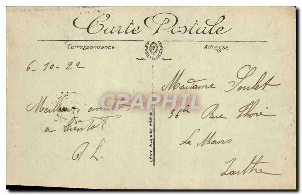 Trouville — Hôtel des Roches Noires — LL. n°33 - Verso