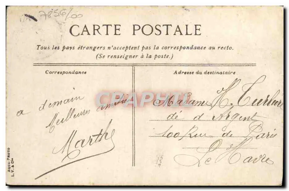 Tréouville — Bateau de pêche sortant du port — éditeur AQUA PHOTO L.V. & Cie, n° 33 - Rückseite