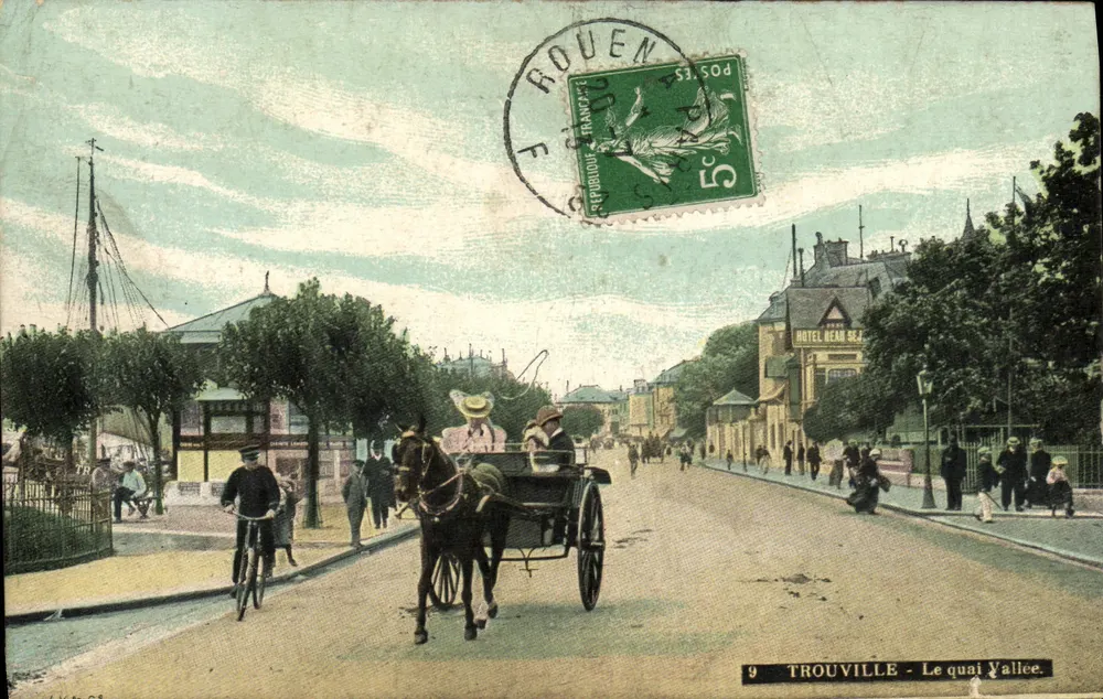 Trouville - Der Quai Vallée — Hotel Beau Séjour sichtbar, Verlag L.V. & Cie, n°9 - Vorderseite