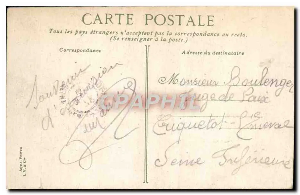 Trouville - Der Quai Vallée — Hotel Beau Séjour sichtbar, Verlag L.V. & Cie, n°9 - Rückseite