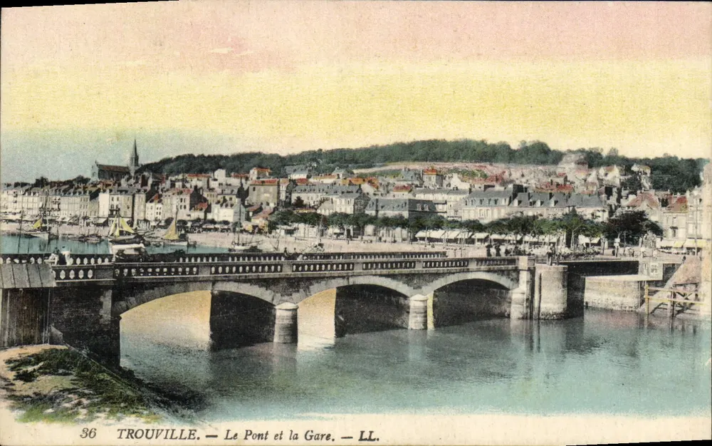 Trouville — Der Brücke und die Station — LL. — Nr. 36 - Vorderseite