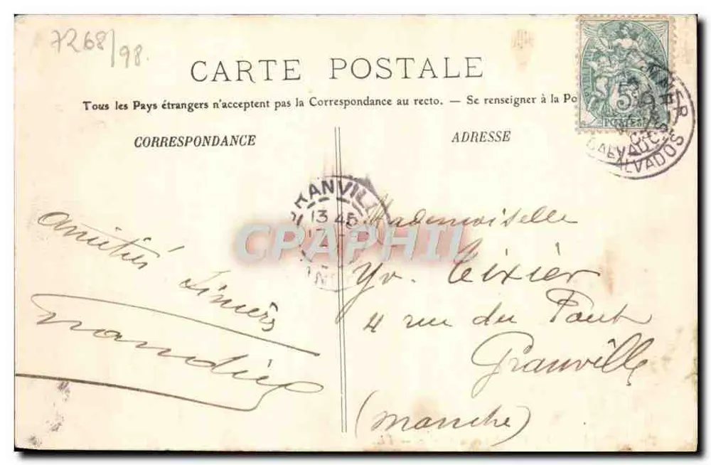 Trouville — As Planchas e o Cassino — LT. - Verso
