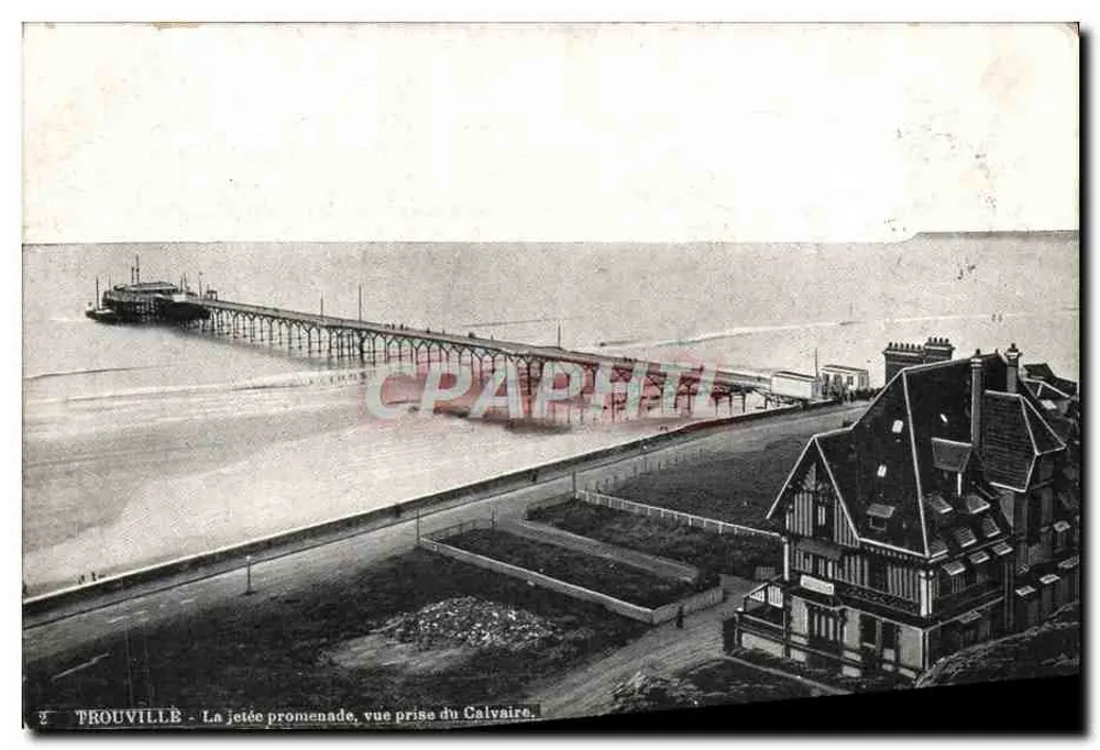 TROUVILLE - Die Promenadenmole, Aufnahme vom Calvaire - Vorderseite