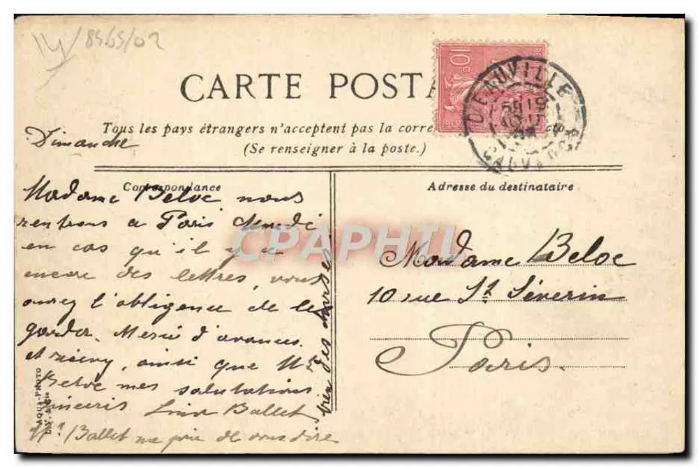 TROUVILLE — Le bao à marée basse. — Éditeur : LVE-C, n° 15 - Verso