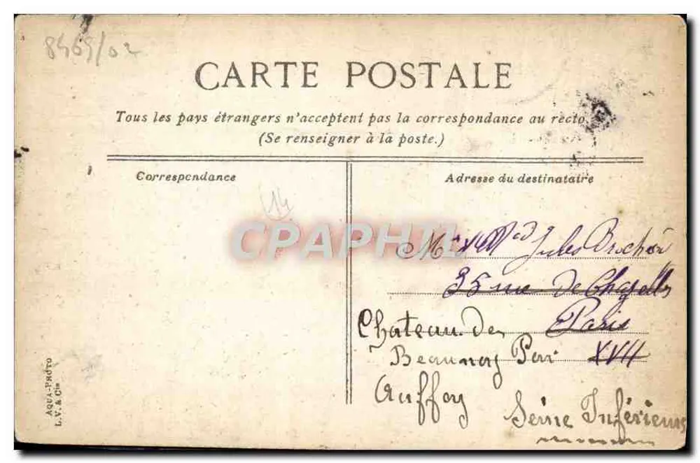 Trouville - O bote durante maré baixa — editor anônimo, n°15 - Verso