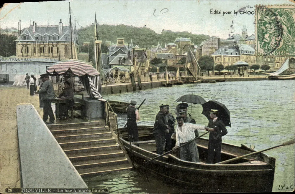 Trouville - O barco com maré alta — Editado para o Chocolat-Louït, n°26 - Frente
