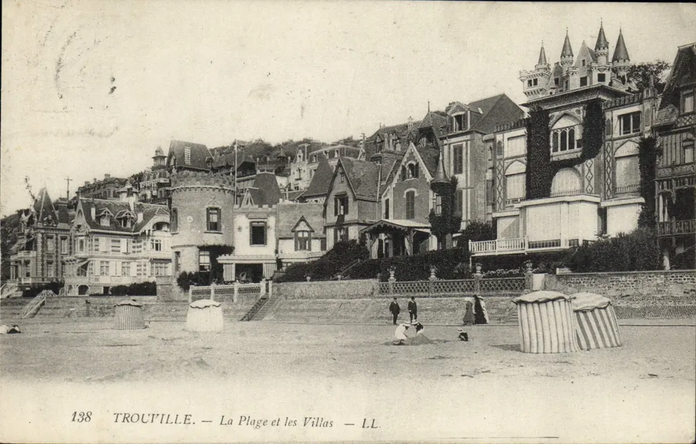 Trouville — Die Strandpromenade und die Villen — I.L. - Vorderseite