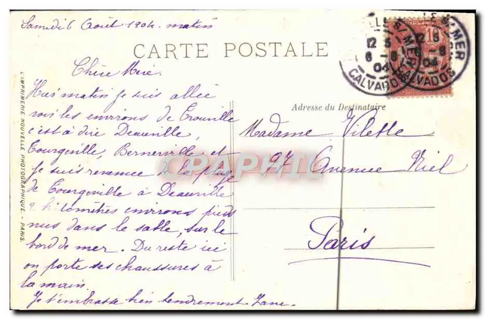 Trouville — Le Bac de Deauville — LL. — 75 - Verso
