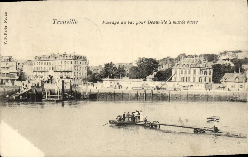Trouville — Passage du bac pour Deauville à marée basse — V.P. Paris No. 30 - Vorderseite