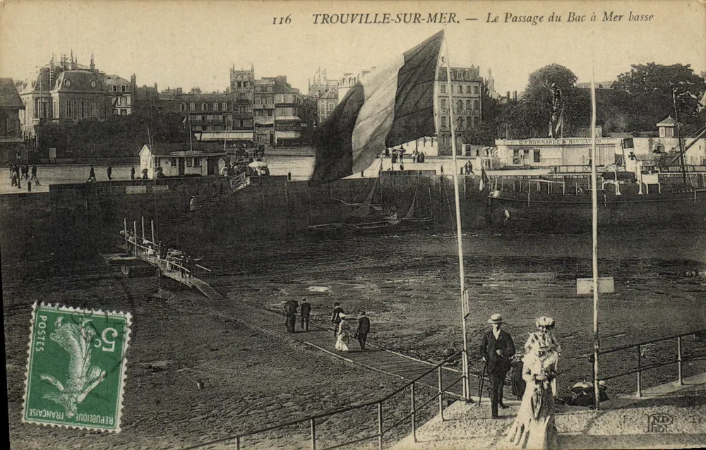 Trouville-sur-Mer — Der Fährübergang bei Niedrigwasser — Verlag NDJ, Nr. 116 - Vorderseite
