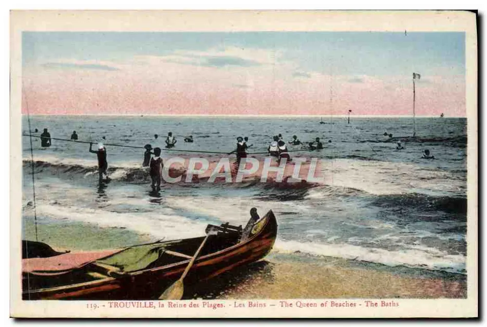 TROUVILLE, la Reine des Plages — Les Bains — The Queen of Beaches — The Baths — n°119 - Vorderseite