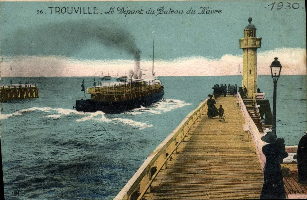 Trouville — Der Abfahrt des Schiffes von Le Havre — Verlag Flavre, Nr. 96 - Vorderseite