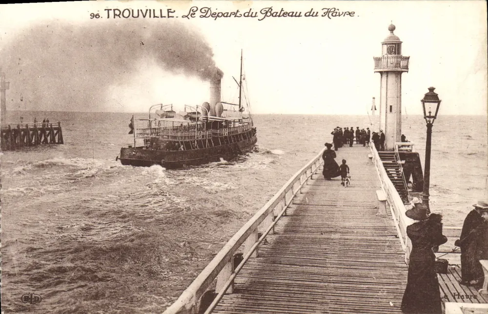 Trouville — Abfahrt des Schiffs von Le Havre — Verlag Le Havre, Nr. 96 - Vorderseite