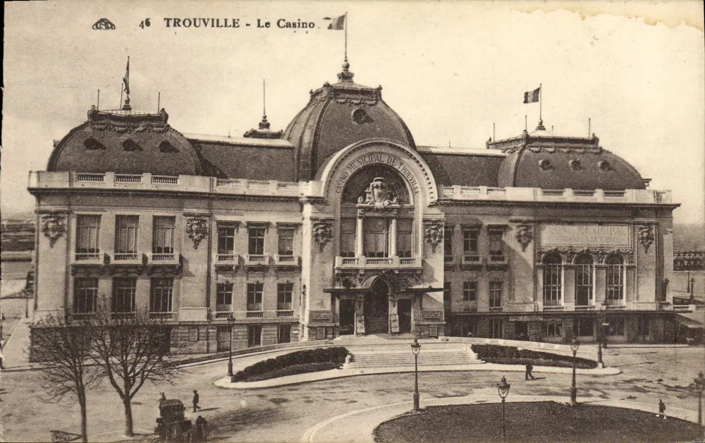Trouville - O Casino — Casino Municipal de Trouville — editor Alsacienne des Arts Photomécaniques, Strasbourg, n° 46 - Frente