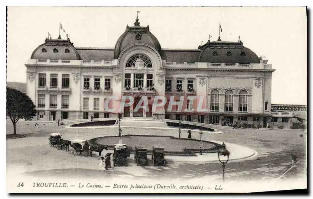 Trouville — Das Casino — Haupteingang (Durville, Architekt) — L.L. - Vorderseite