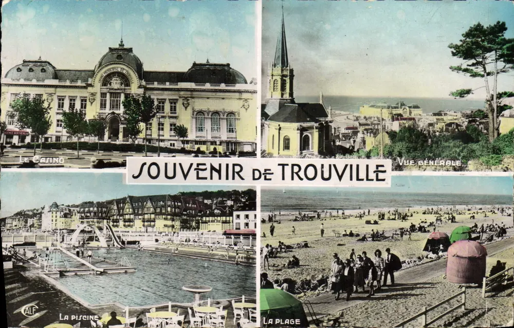 Trouville — Allgemeiner Blick, das Casino, das Schwimmbad, der Strand — Edition Galf, Paris - Vorderseite