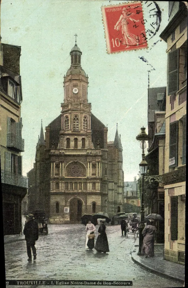 Trouville - L'Église Notre-Dame de Bon-Secours — éditeur Aqua-Photo, n°22 - Recto
