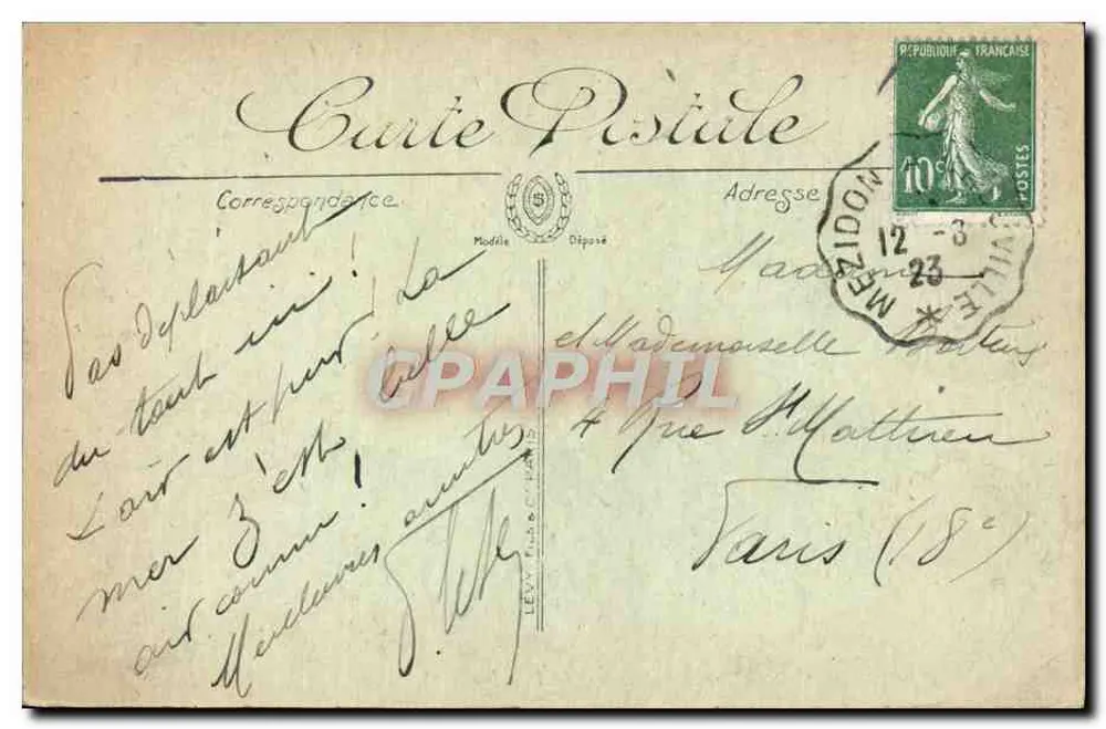 Trouville — Le Trouville-Palace et les Planches — Lévy Calum Boj - Verso