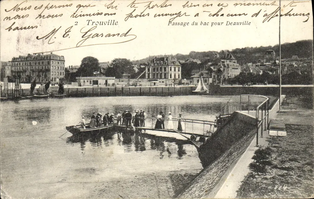 Fährüberfahrt nach Deauville — Trouville — unbekannter Verlag, Seriennummer 864 - Vorderseite