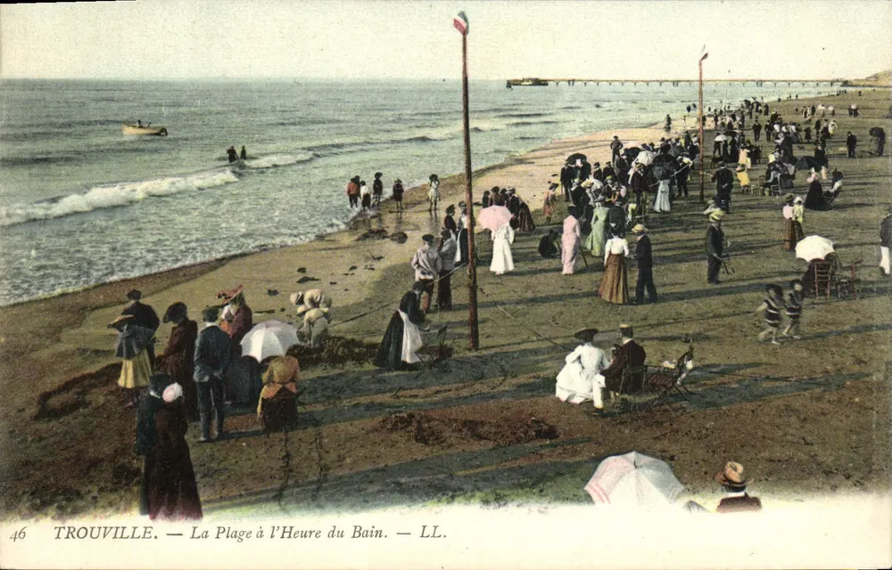 Trouville — Die Strandpromenade zur Badezeit — LL. - Vorderseite