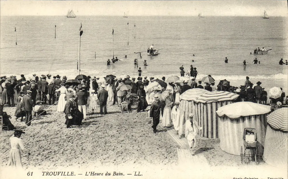 Trouville — L'Heure du Bain — LL. — Paris-Galeries — Trouville - Frente