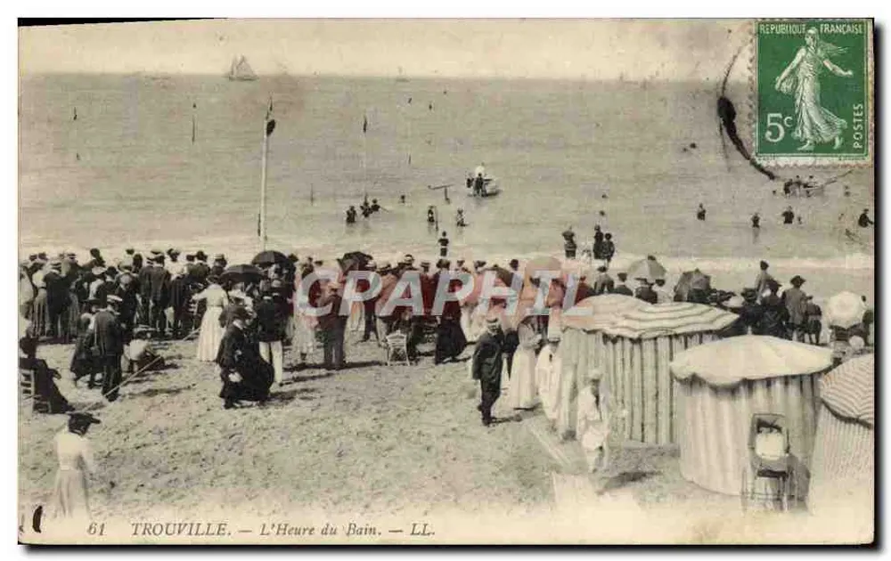 Trouville — A Hora do Banho — LL. — n°61 - Frente