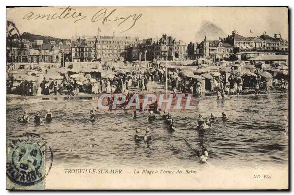 Trouville-sur-Mer — La Plage à l'Heure des Bains — ND Phot - Recto
