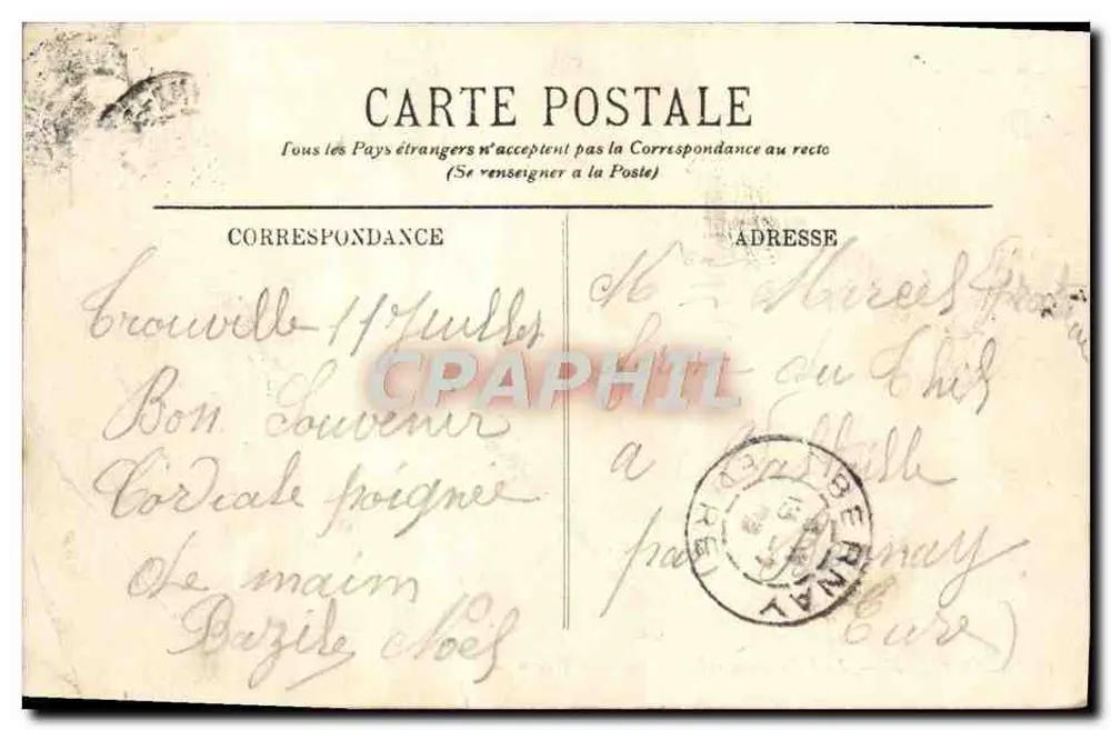 TROUVILLE — Der Anlauf des Schiffs aus Le Havre — LL. — n°67 - Rückseite