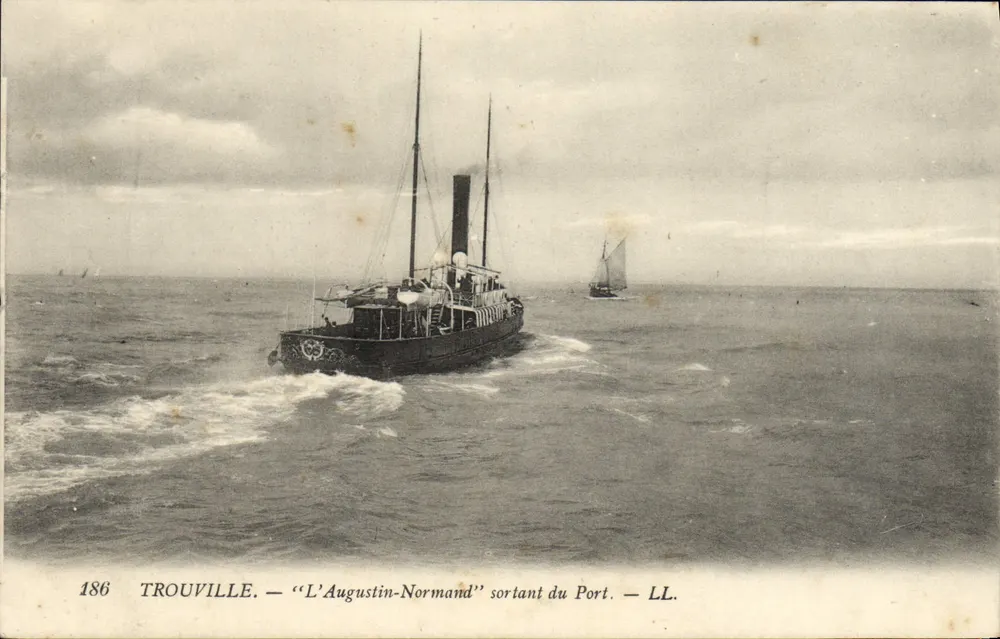 Trouville — Der Augustin-Normand verlässt den Hafen — LL. n°186 - Vorderseite