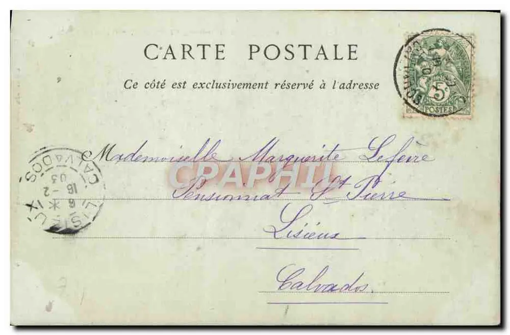 TROUVILLE-sur-MER — Die Terrasse des Grand Salon — Librairie-Papeterie A. GRENTÉ, 10 Rue Pont-Mortain — Fot. LISIEUX - Rückseite