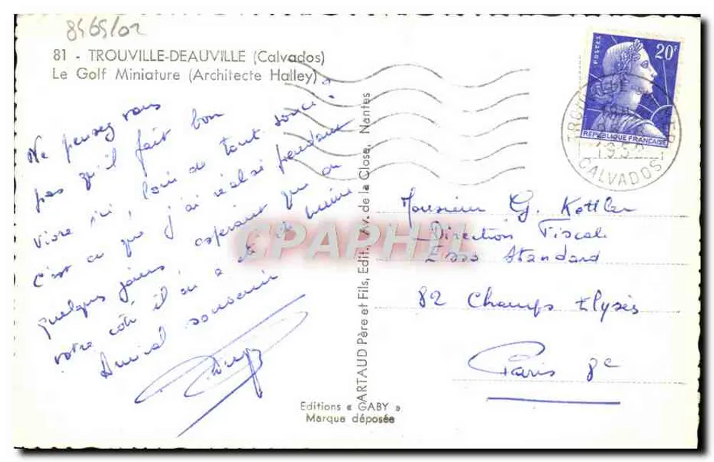 Trouville-Deauville — Der Miniatur-Golf — Éditions Gaby - Rückseite