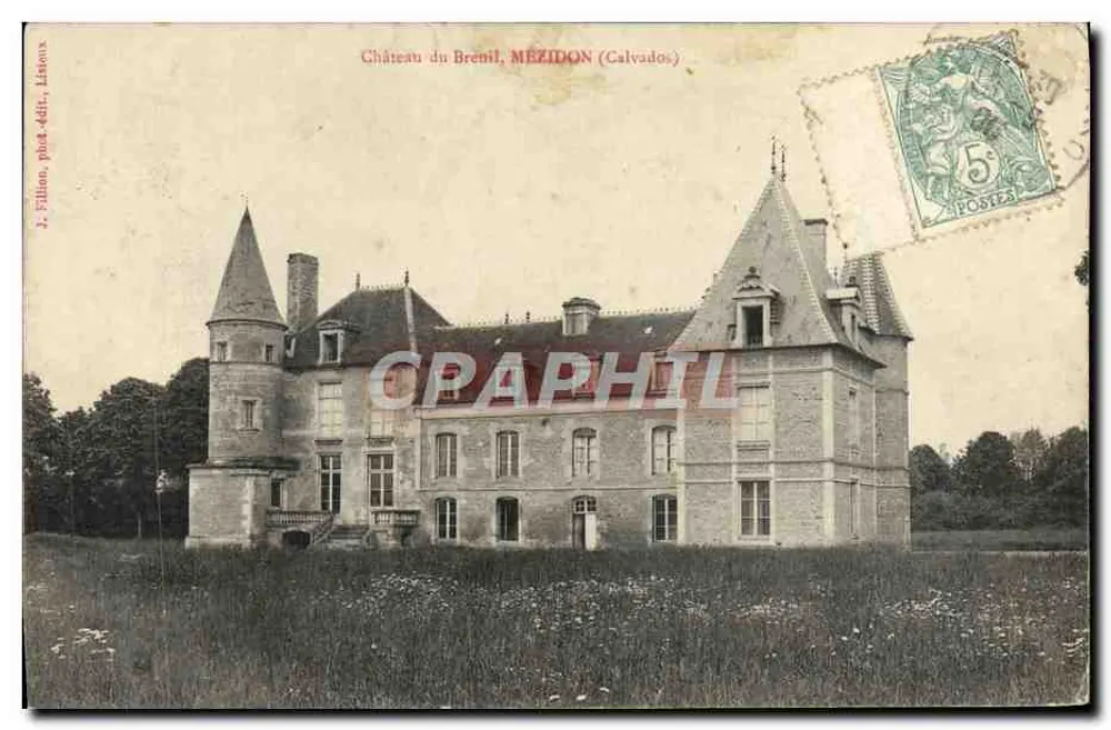 Zamek Brenil — Mézidon (Calvados) — Wydawca Fillion, fot. 448, Lisieux - Awers