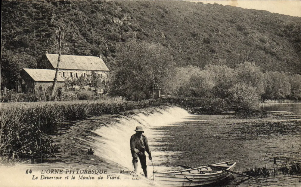 L'Orne pittoresque — Le Déversoir et le Moulin de Viard — Maizet — LL — n°14 - Recto