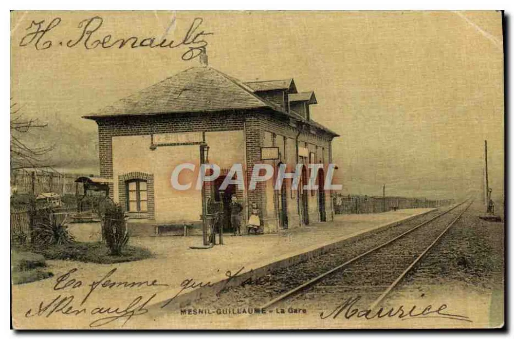 Mesnil-Guillaume — La Gare — éditeur H. Renault - Frente
