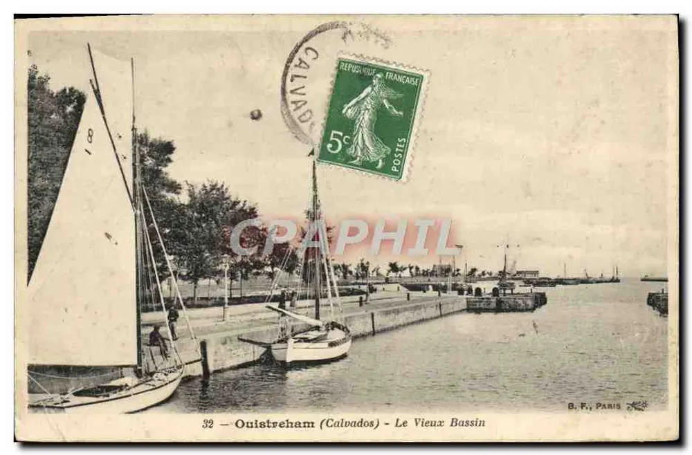 Ouistreham (Calvados) — Le Vieux Bassin — B. F., Paris - Recto