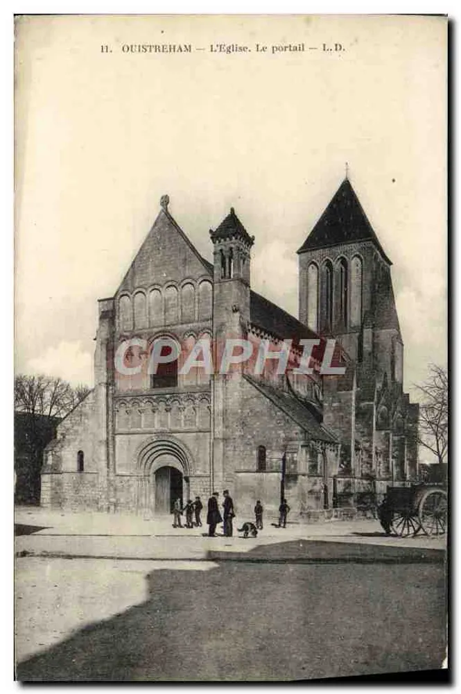 Ouistreham — A Igreja. O portal — L.D. - Frente