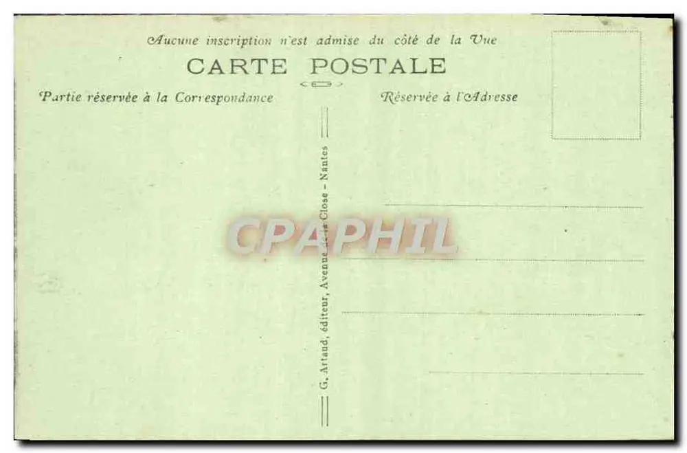 Ouistreham — Vue générale du Port — G. Artaud, éditeur, Nantes - Verso