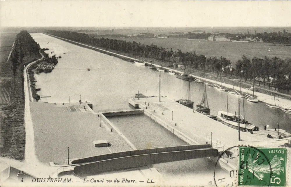 Ouistreham — Il Canale visto dalla Torre — LL - Recto
