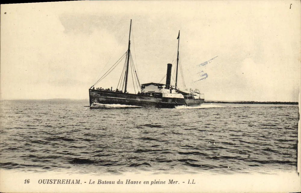 Ouistreham - Das Schiff von Le Havre auf See - I.L. - Vorderseite