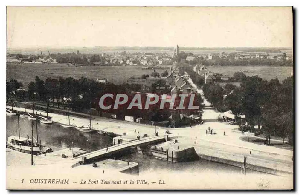 Ouistreham — Der Drehbrücke und die Stadt — LL - Vorderseite