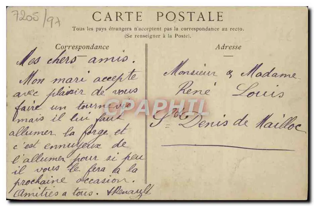 Orbec (Calvados) — Getreidespeicher und Straße Carnot — Sammlung ND. Fotografie. - Rückseite