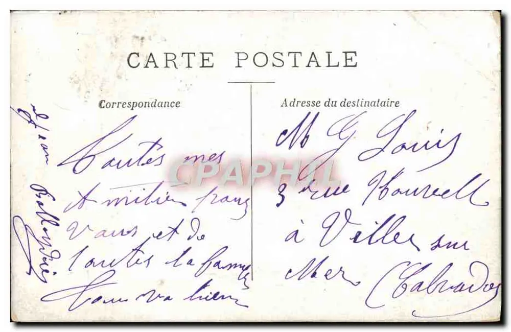 Église de Dully-le-Vicomte — éditeur M.S.&C.V. — n° de série non visible - Verso