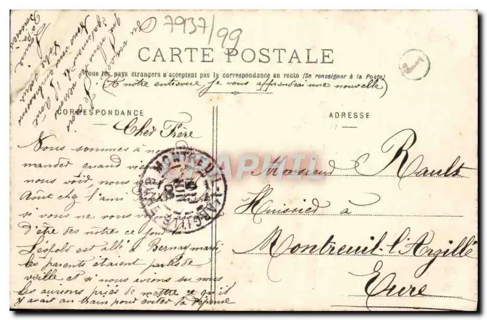 Lisieux et ses Environs — Château d'Ouilly-le-Vicomte — Lib. Blanche, Lisieux - Verso