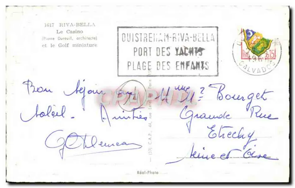 Casino de Ouistreham-Riva-Bella — Miniatur-Golf — Verleger C.A.P. Nr. 1617 - Rückseite