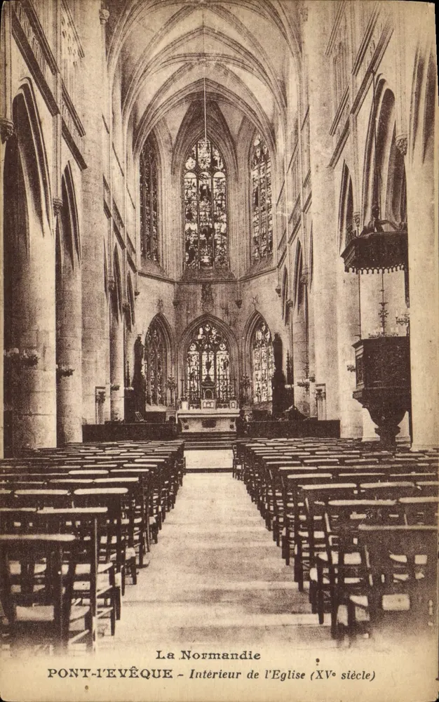 Brücke des Bischofs — Innenansicht der Kirche (15. Jahrhundert) — Künstleredition « Modern' Papeterie » - Vorderseite