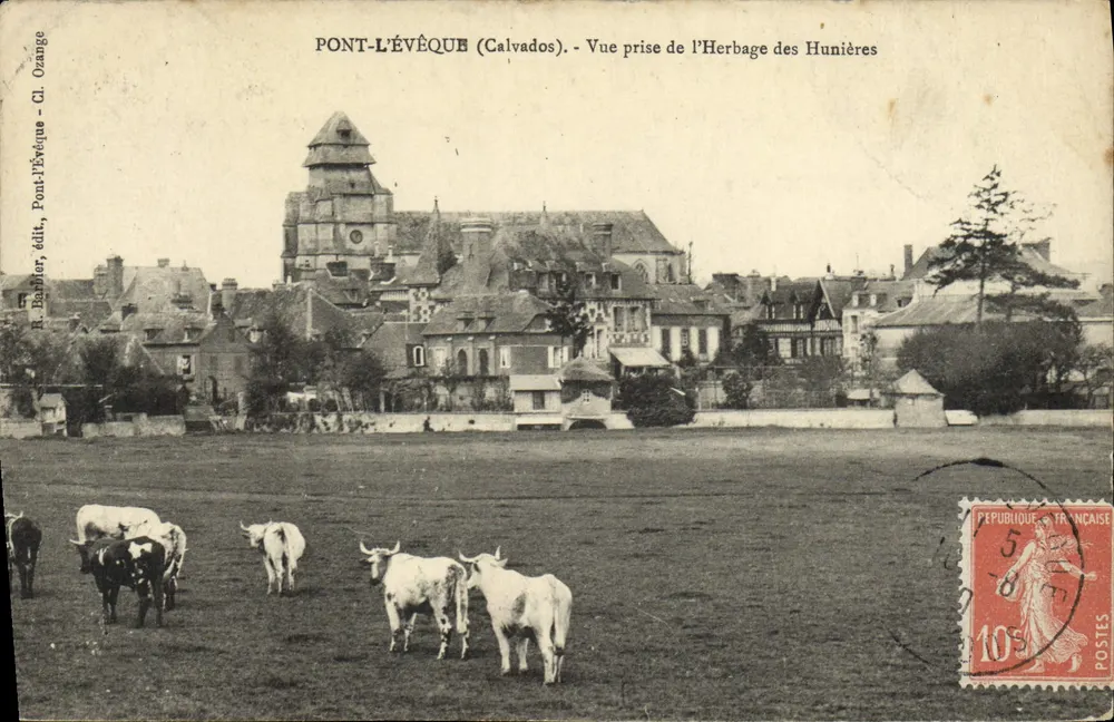 Pont-l'Évêque (Calvados) — Ansicht vom Herbage des Hunièrières, Verlag A. Barbier, Cl. Ozange - Vorderseite