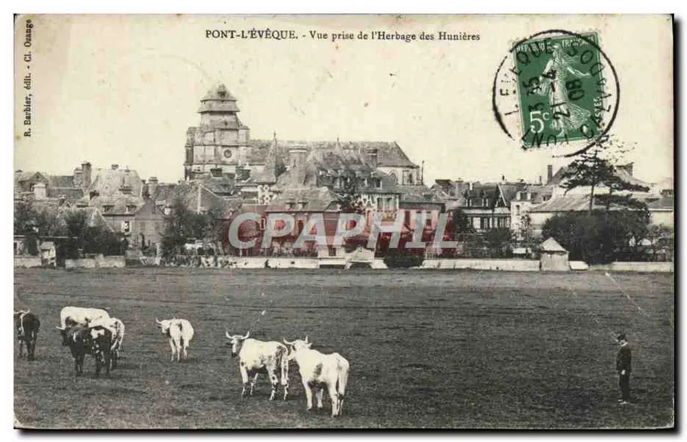 PONT-L'ÉVÈQUE — Ansicht vom Herbage des Hunières — R. Barbier, Verlag - Vorderseite