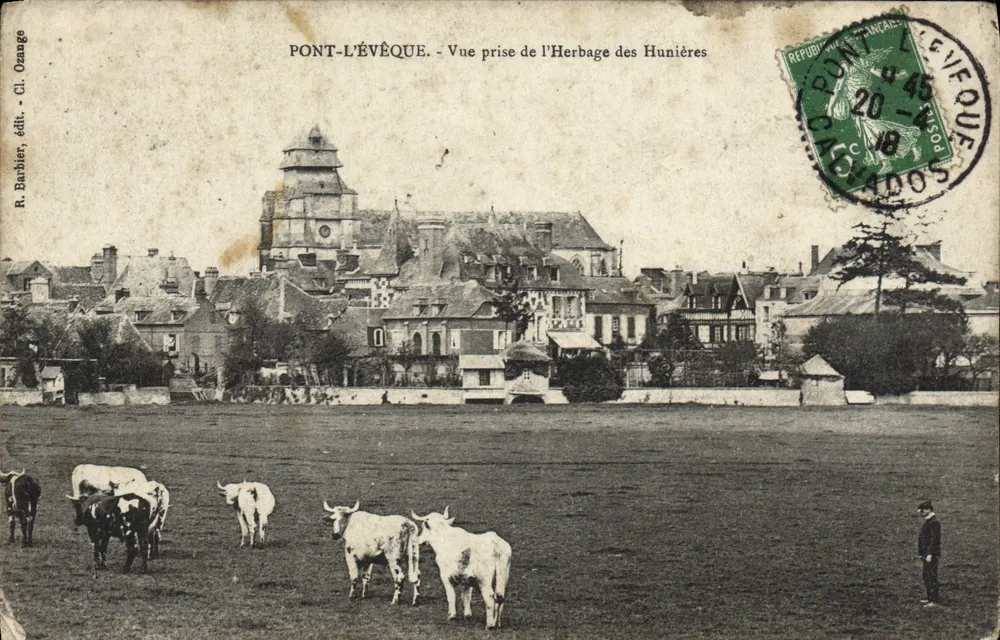 Pont-l'Évêque — Aufnahme vom Herbage des Hunières — R. Barbier, herausgegeben von Cl. Orange - Vorderseite