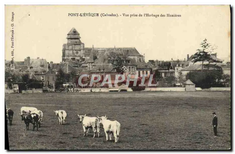 Pont-l'Évêque (Calvados) — Ansicht vom Herbage des Hunières — Verleger: E. Charbar, Pont-l'Évêque - Vorderseite