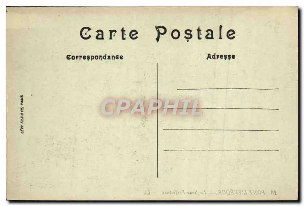 Ponte do Bispo — A Subprefeitura — Editor Lévy Fils d'Édouard, Paris - Verso